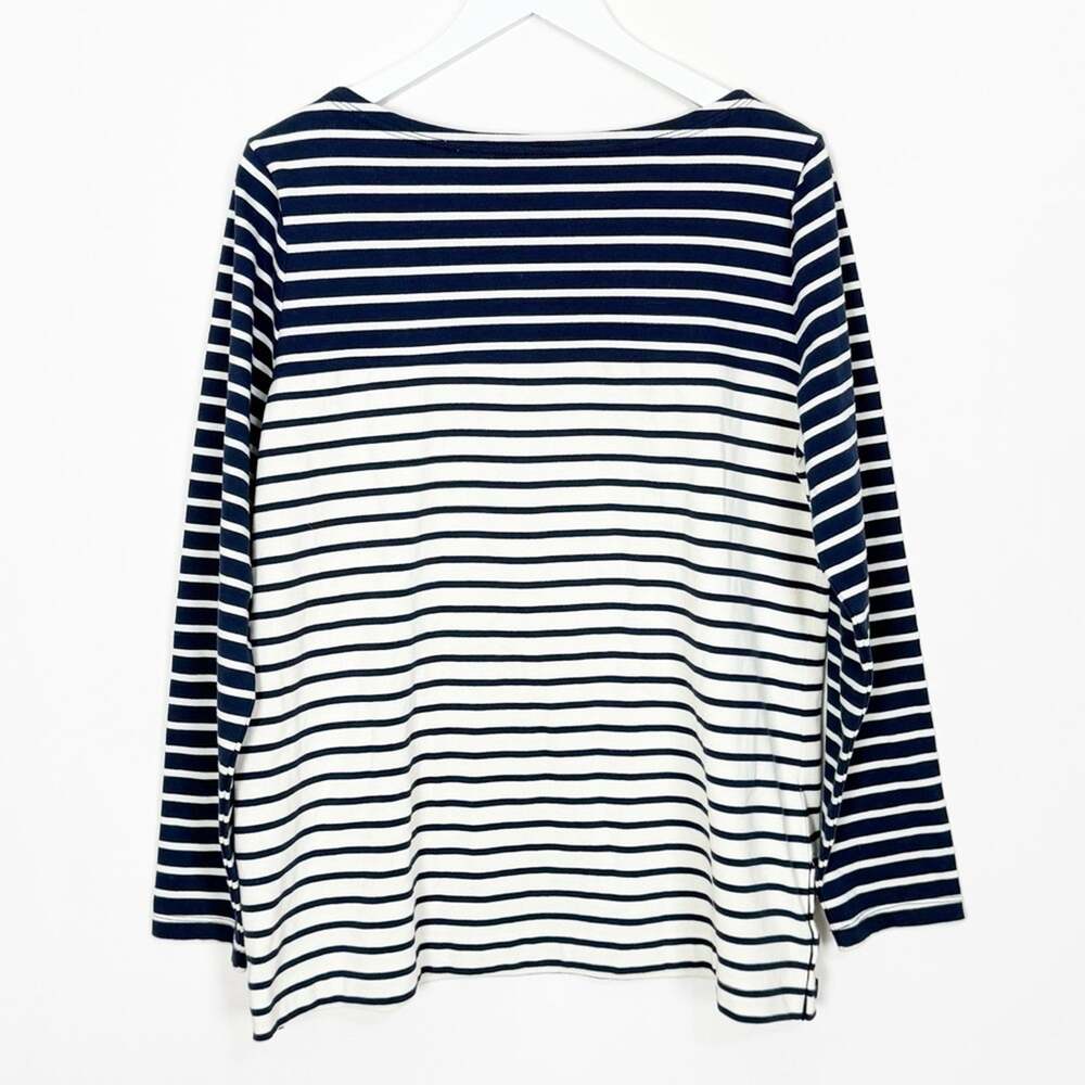 L.L. Bean Striped Button Top - Picture 5 of 6